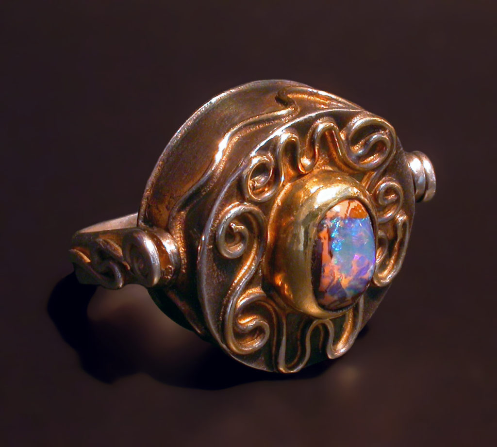 Orion's Belt, rotating bezel ring by Victoria Lansford