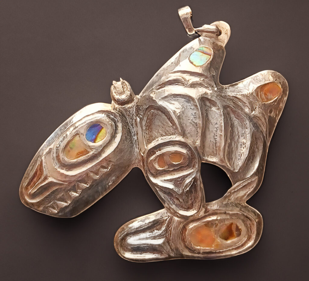 Eastern Repoussé Killer Whale Pendant by Charles Alexander