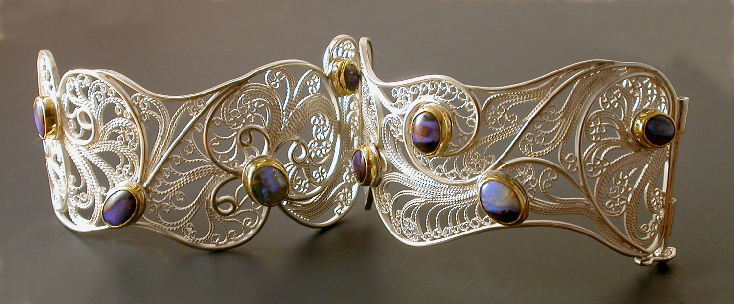 Russian Filigree Filler Wire in fine silver, milled by Victoria Lansford