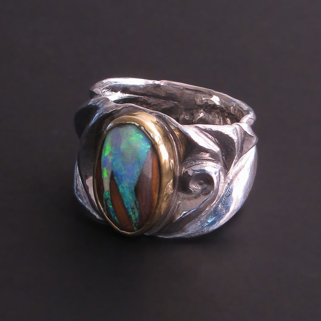 chased ring showcasing the intricate Eastern repoussé technique