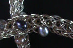 Woven pearl chain (detail)