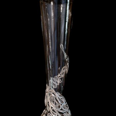 Curves in the Right Places, Russian filigree and blown glass champagne flute