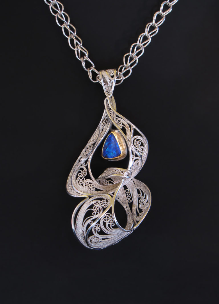 Entwine VI - A mesmerizing display of Russian filigree expertise in this intricate 3D Filigree jewelry creation