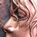 Imagination Bodies Forth, Eastern repousse copper bound artist book with hand lettering (cover detail)
