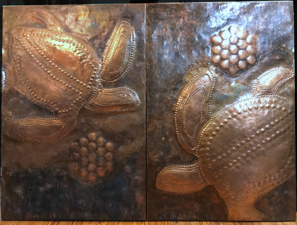 Eastern repousse, Turtle Pocket Doors by Victoria Lansford for a custom built superyacht