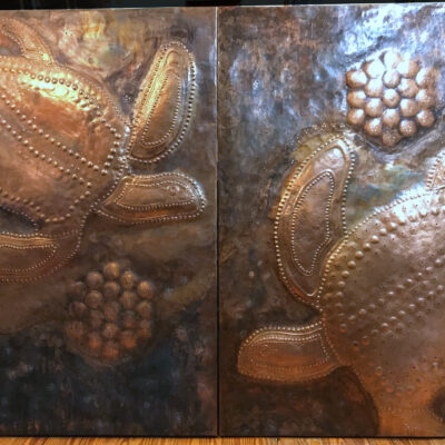 Eastern repousse, Turtle Pocket Doors by Victoria Lansford for a custom built superyacht