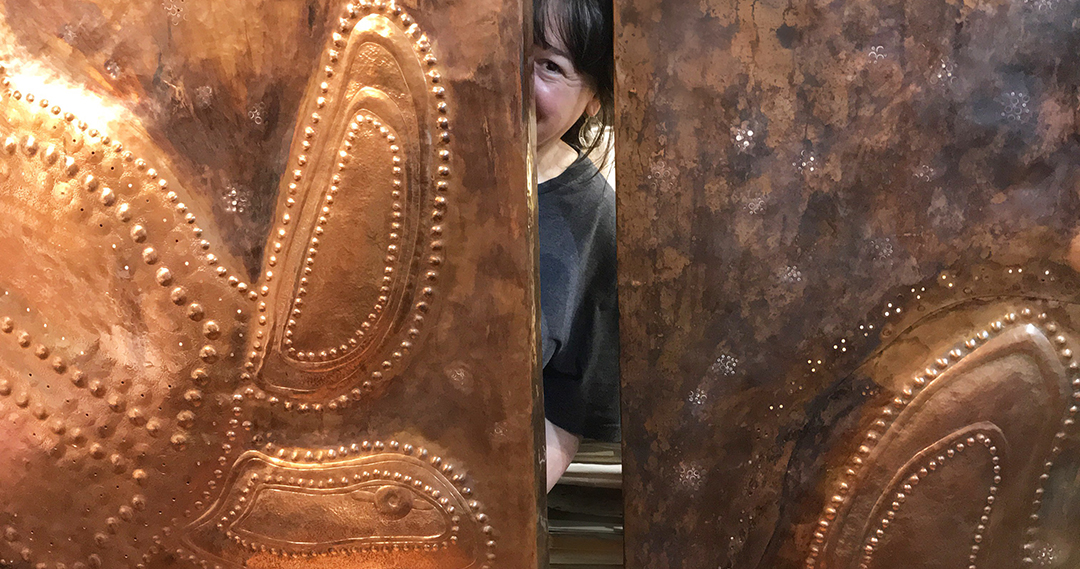 Eastern repousse, Turtle Screens by Victoria Lansford
