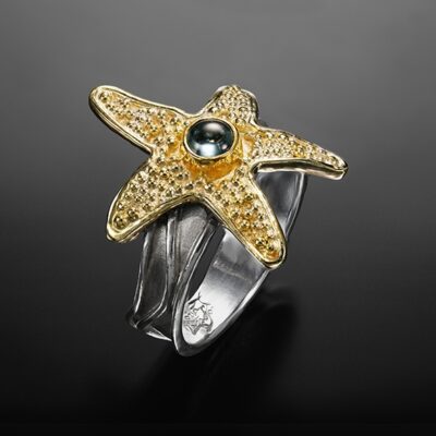 Starfish XII, granulation ring by Victoria Lansford; photo by Pat Vasquez-Cunningham