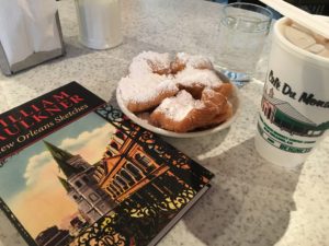Beignets and Faulkner at Cafe Du Monde, New Orleans, LA
