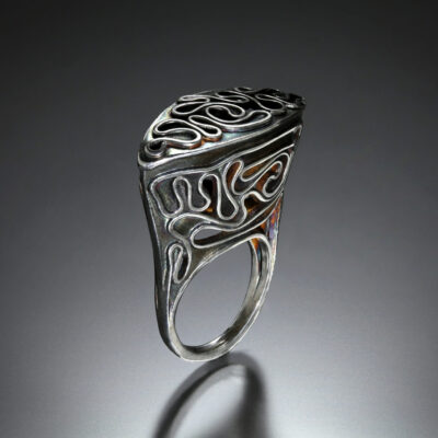 Escape II, ring by Victoria Lansford; photo by Pat Vasquez-Cunningham