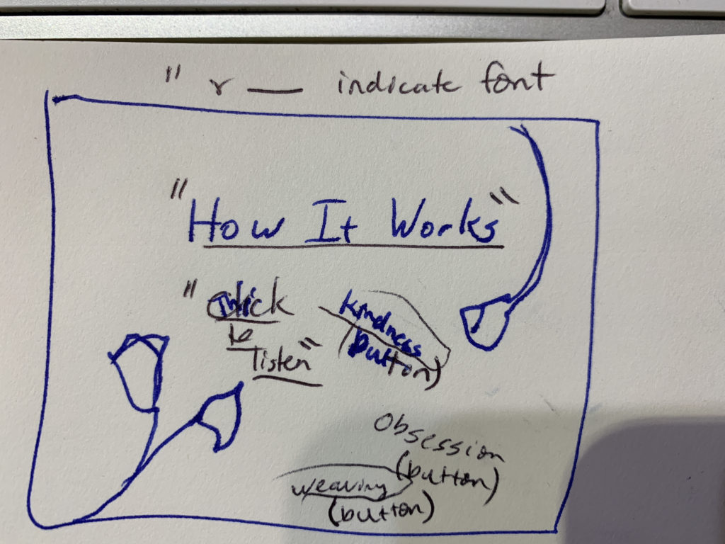 Post it note for the 'how it works' page in the Apple Book edition