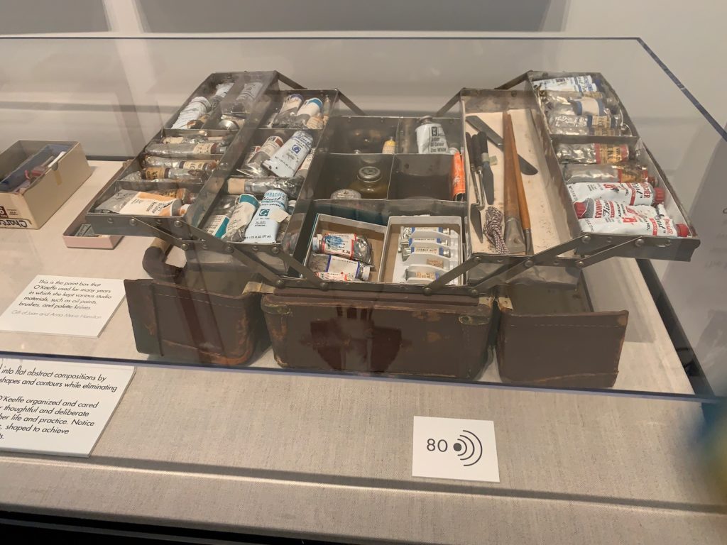 Georgia O’Keefe’s Paint Box, O’Keefe Museum, Santa Fe, NM