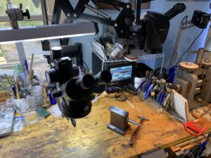 The 2 microscopes "Bellatrix" and "Atrus" and the perhaps unusual combination of a Swanstrom forming anvil