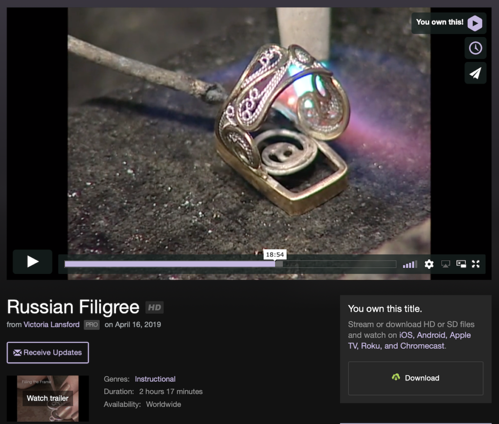 Russian Filigree for download/streaming by Victoria Lansford