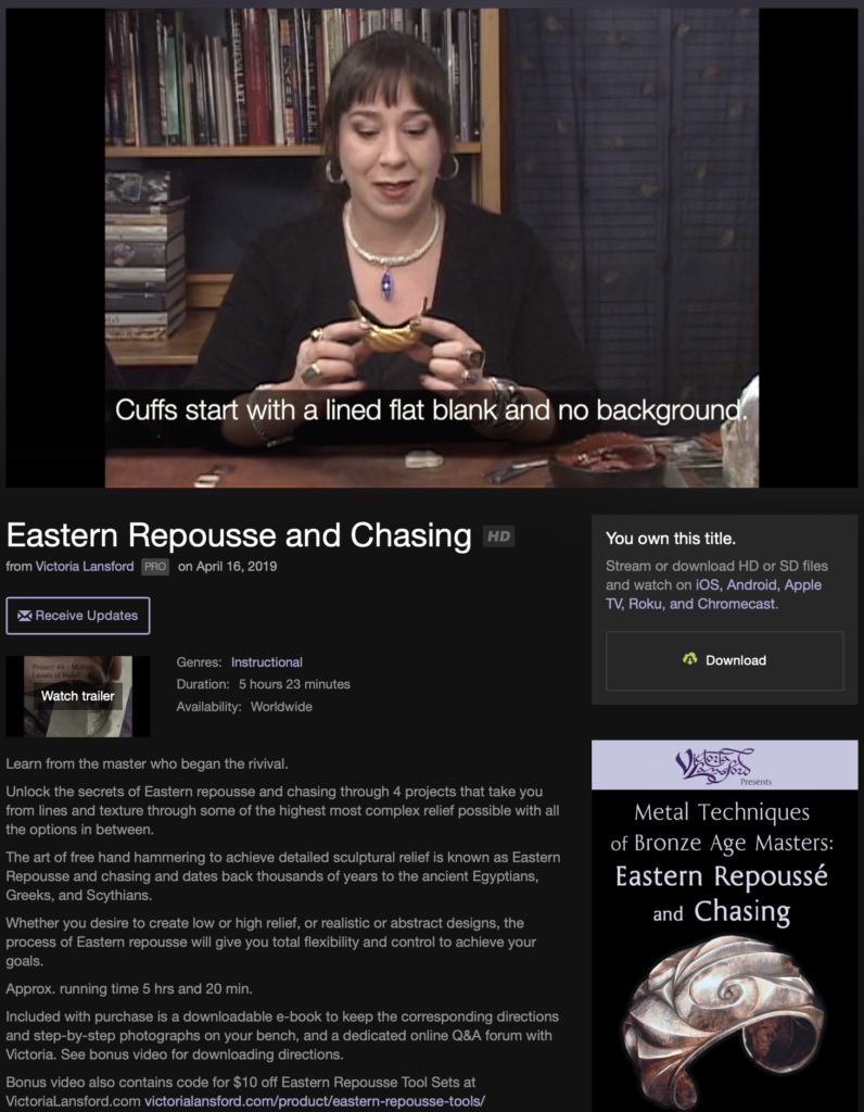 Eastern Repousse video for download/streaming