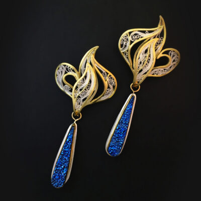 Envisioned, Russian filigree earrings by Victoria Lansford