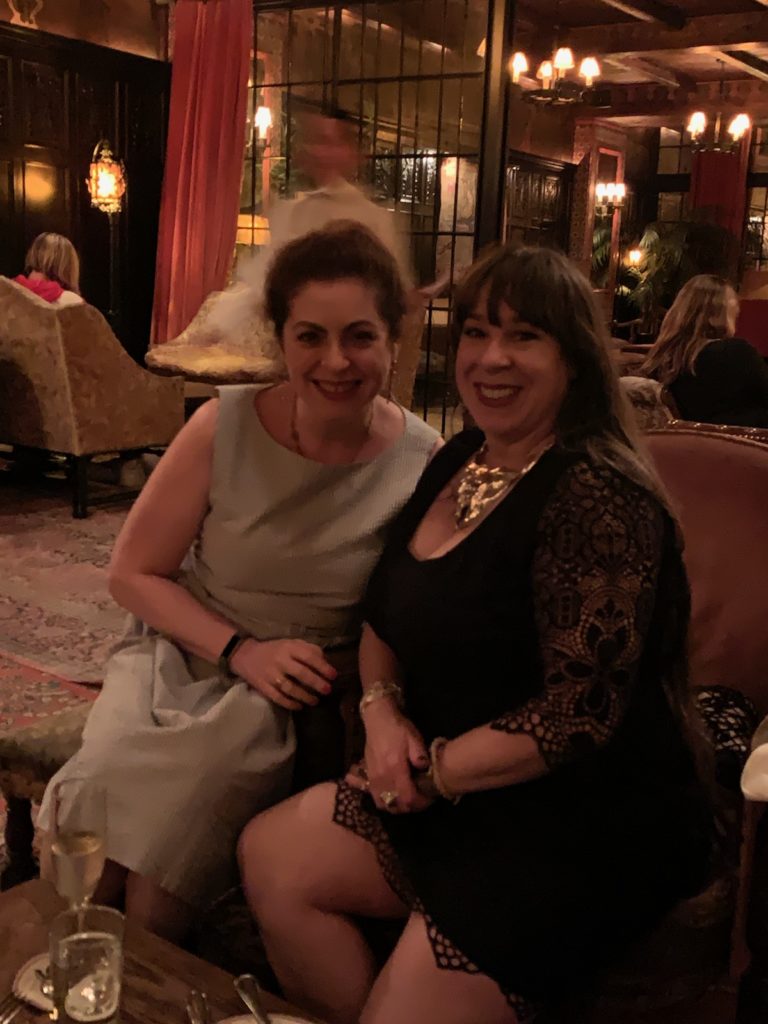 Celebrating after the ceremony with friend Heather Drucker at The Bowery Hotel. Amazing how we look exactly like we did when we were 12!