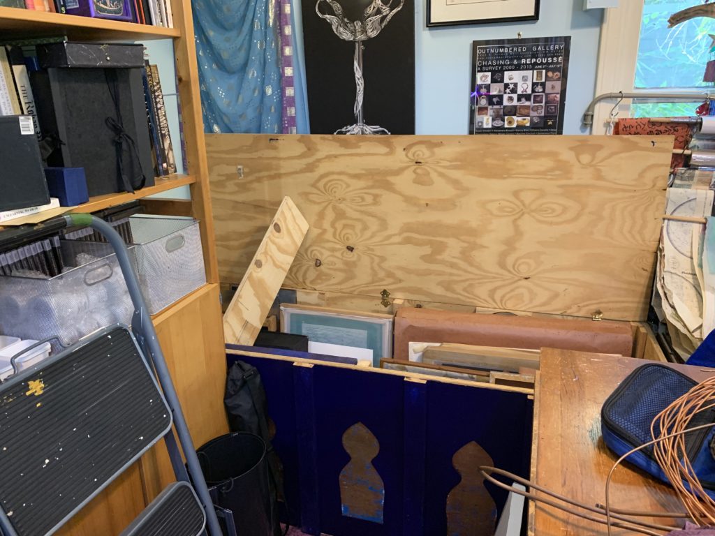 During the repurposing; it's also vertical storage