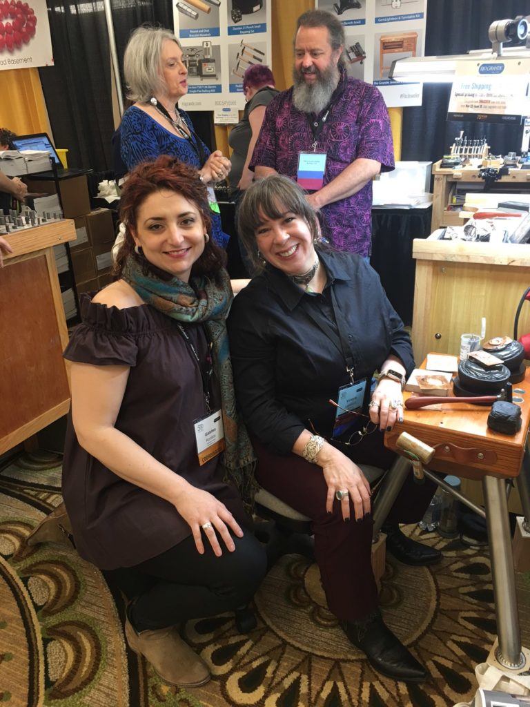 With Galatea Kontos at Rio's booth at SNAG Chicago, photo by Maria L. Lendsey @teamariastudios