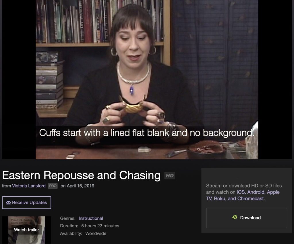 Eastern Repousse Video for Download or Streaming by Victoria Lansford
