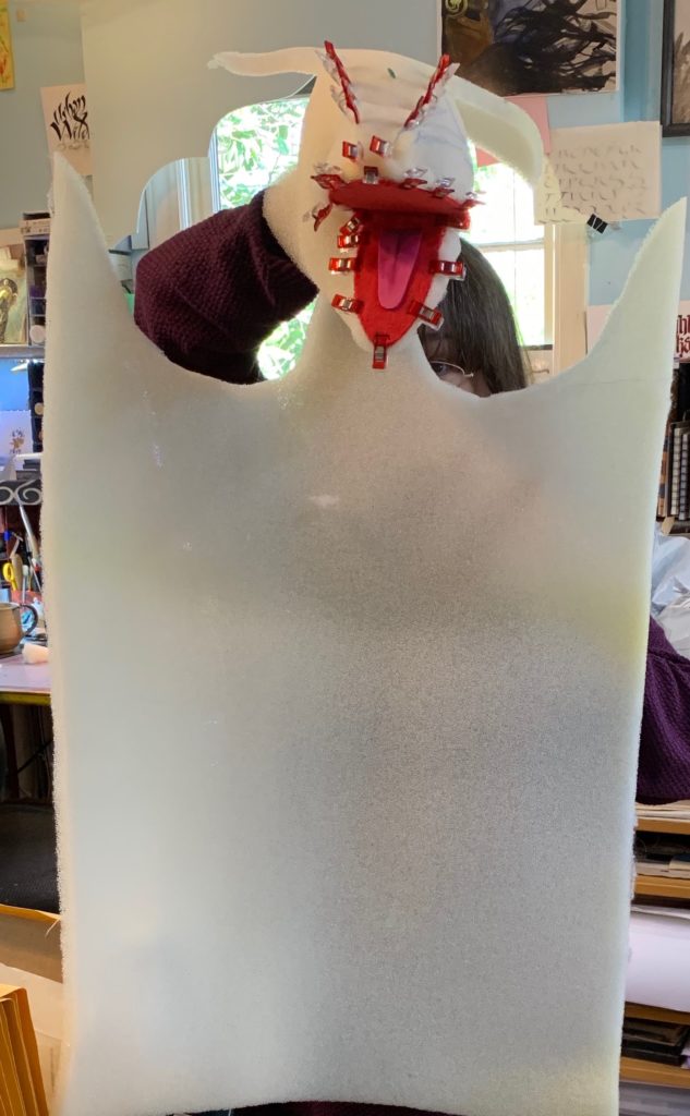 Deacon in his beginning stages looking very much a like a foam pterodactyl