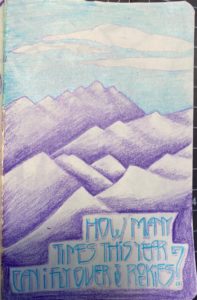 Sketch while flying over the Rockies
