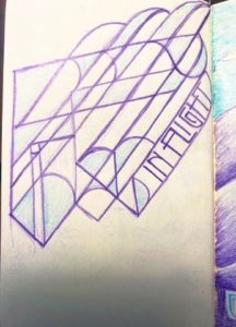 Sketch inspired by the plane’s wing