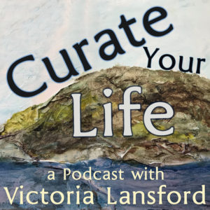 Curate Your Life logo - mountain, beach, and sea