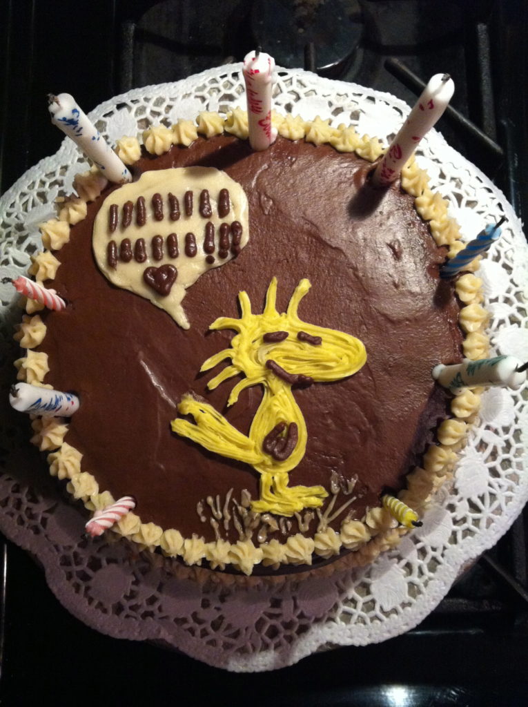 2012 Woodstock Wishes Cake after I had mispelled words on the 2010 and 2011 cakes - Victoria Lansford