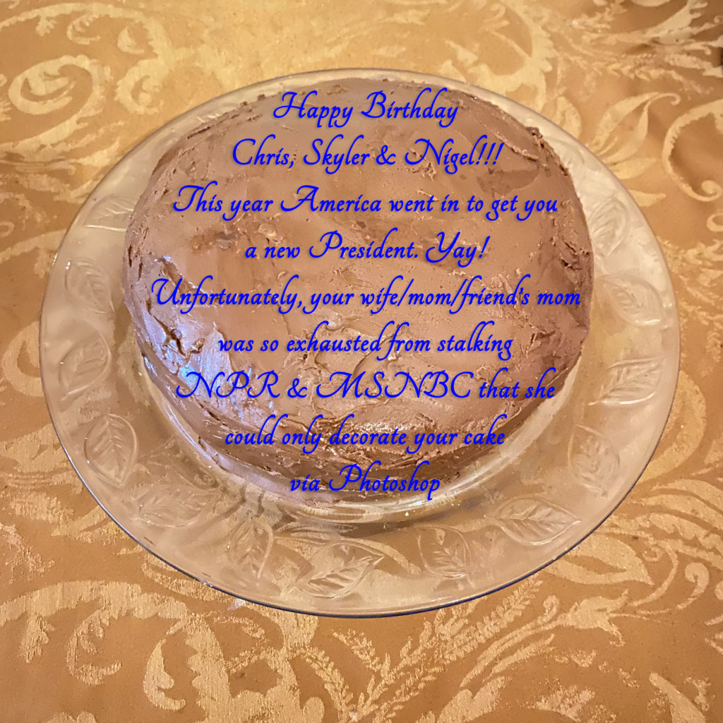 The Biden Harris Birthday Cake for Chris, Skyler, and Nigel