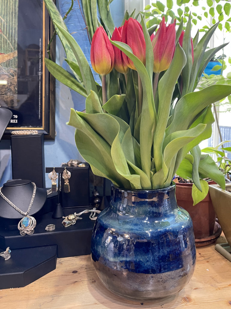Victoria Lansford - studio tulips in vase by Chris