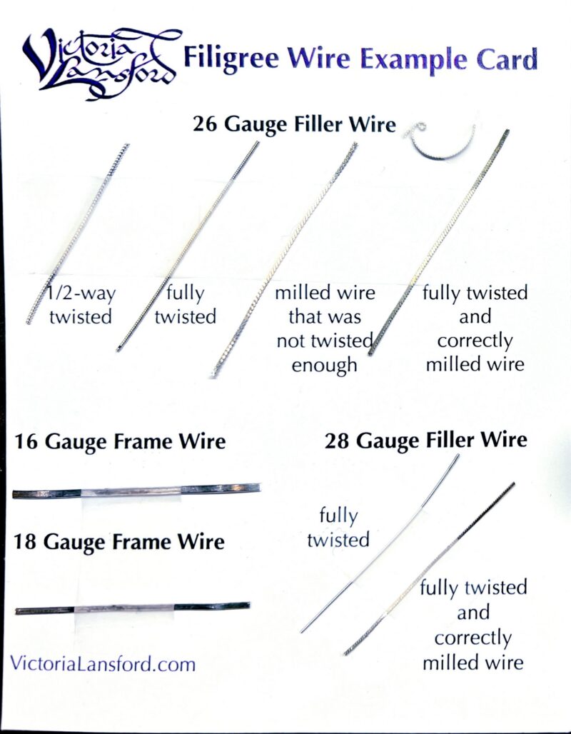 Filigree Filler and Frame Wire Example Card by Victoria Lansford