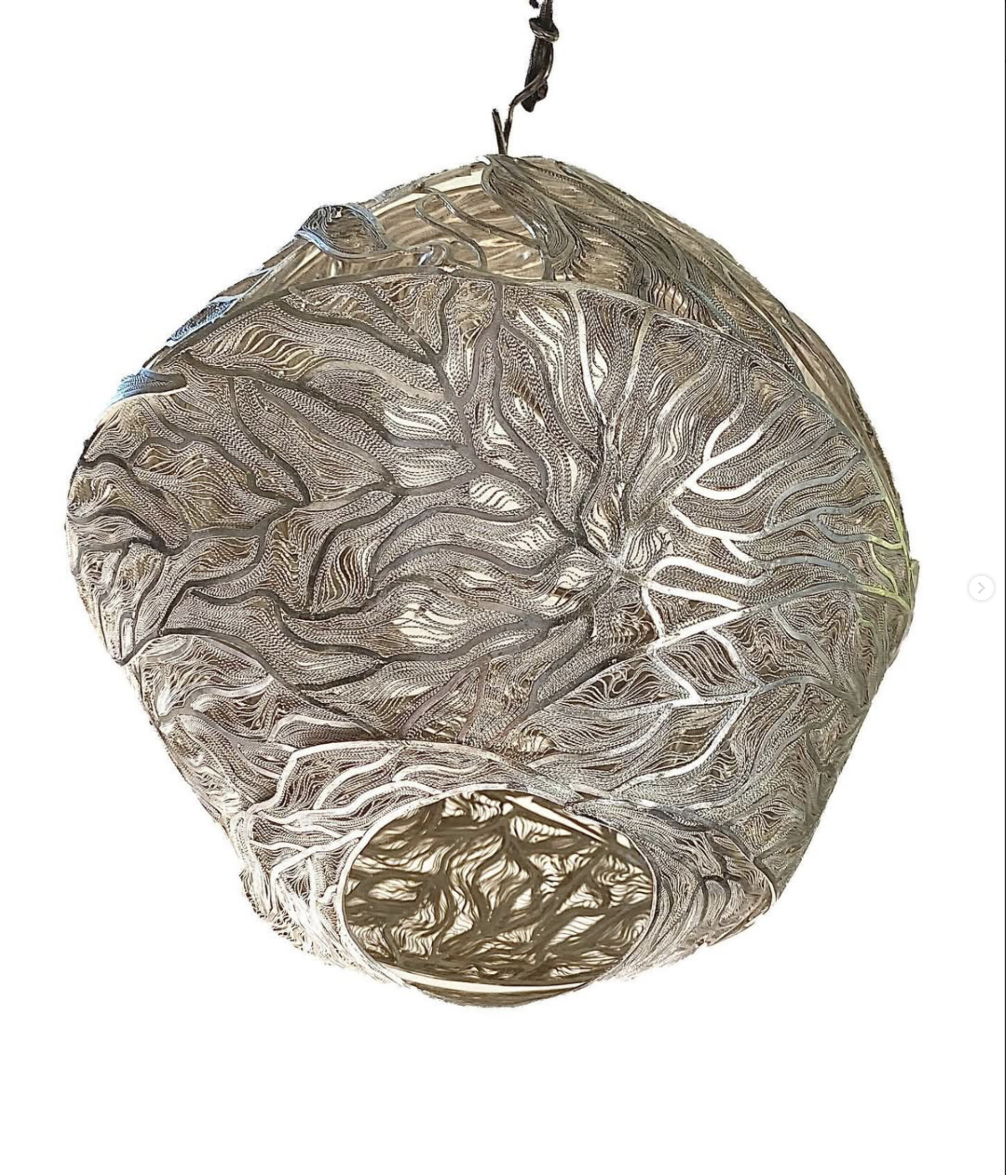Paper Wasp Nest, filigree sculpture by Andrea Terry