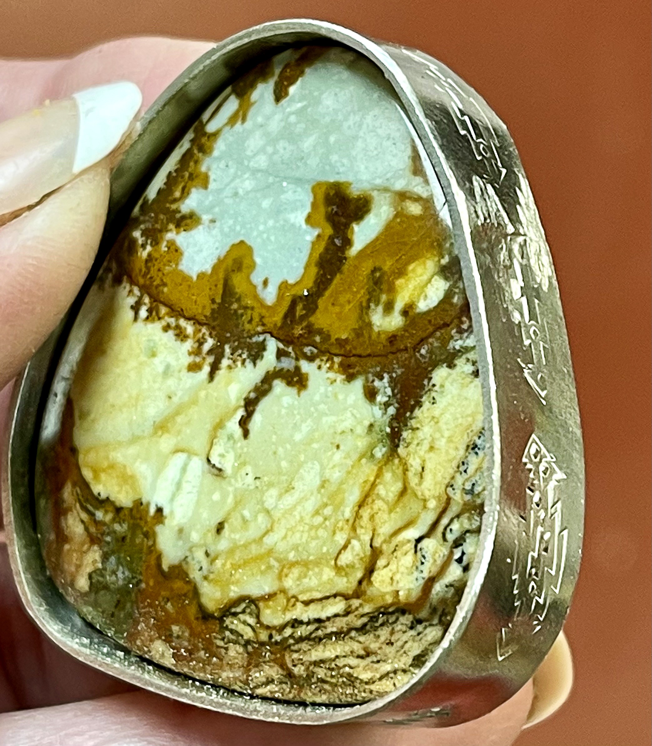 Jean Van Brederode's stamped step bezel in progress