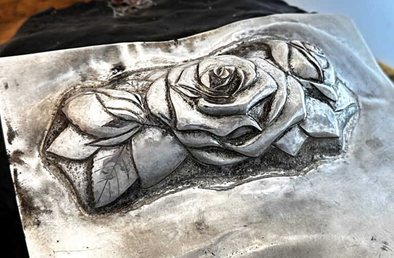 Almost finished - roses from the Eastern Repousse Floral Module