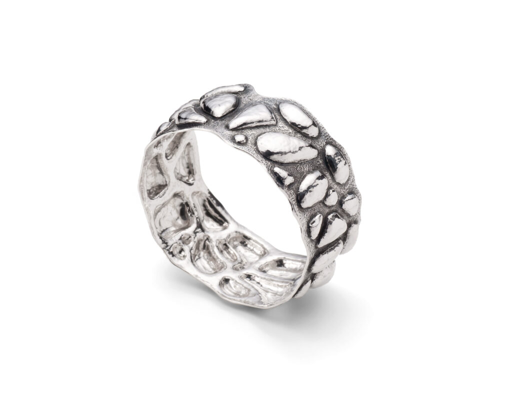 from the series, Heart on Your Sleeve, Eastern repousse cuff bracelet by Stuart Griffiths