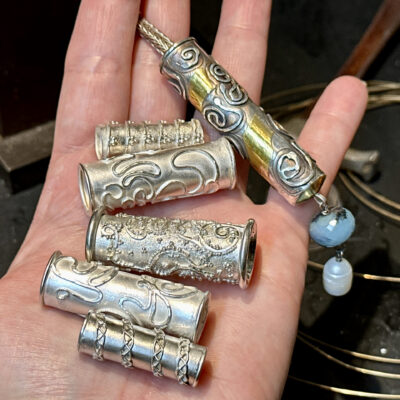 Sterling granulation workshop: Learn to fuse wire and granules onto seamless sterling tubing for beautiful bead creations.