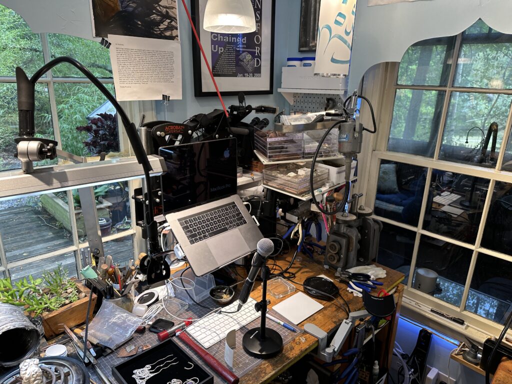 When my bench turns digital for teaching (definitely no surfaces in sight!) Victoria Lansford