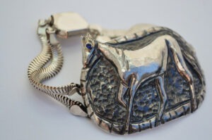 Eastern repoussé Horse Bracelet by Lina Siaudvytyte