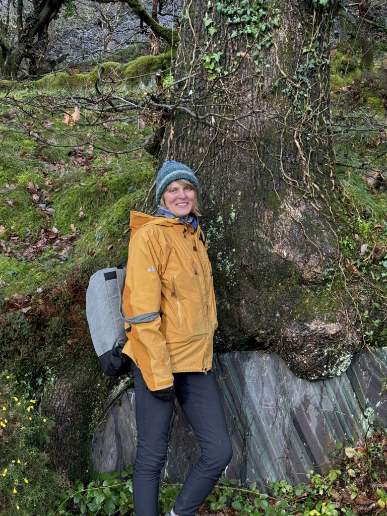 Rauni on our walk through Unesco World Heritage Site, Dorothea Quarry, that lies between her home and her workshop.