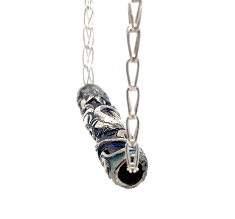 Chasing Spring - Micro Chasing with Eastern repoupssé on sterling tubing for beads, pens, and cylinders