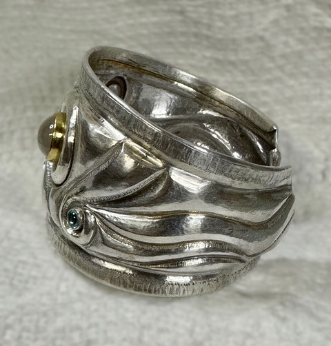 Janet Ross' Eastern repousse Tide Bracelet
