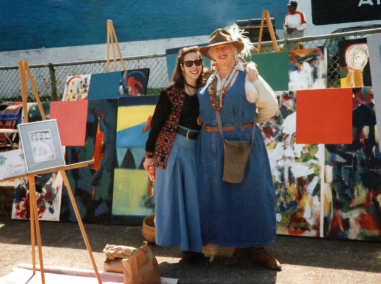 With Bobbie Crow at one of her many outdoor festivals, 1994