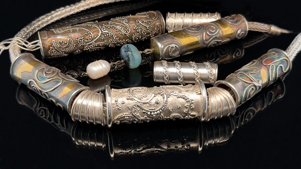 Sterling granulation workshop: Learn to fuse wire and granules onto seamless sterling tubing for beautiful bead creations.