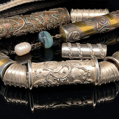 Sterling granulation workshop: Learn to fuse wire and granules onto seamless sterling tubing for beautiful bead creations.