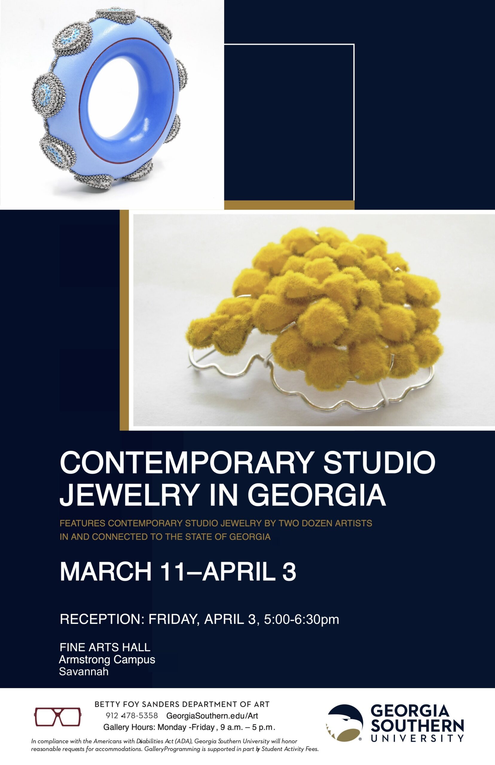 Savannah Show- Contemporary Studio Jewelry in Georgia, Lola Brooks, Ben Dory, Charles Pinckney, Mary Halham Pearce