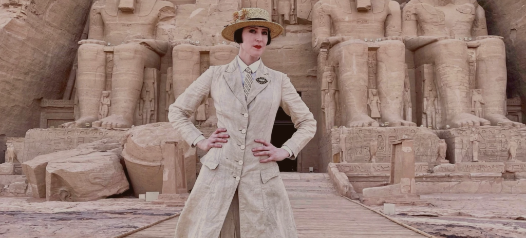 Dr. Colleen Darnell at the Temple of Abu Simbel