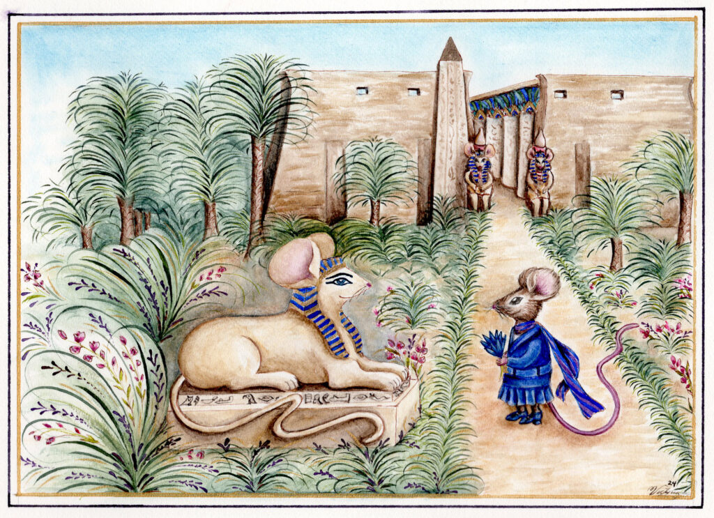 Egyptian Tourist at Luxor Temple by Victoria Lansford
