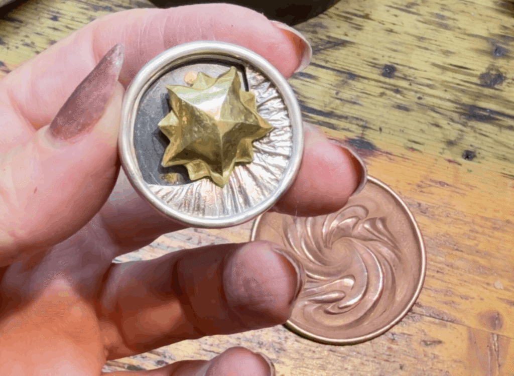 Eccentricity Compass' Eastern repoussé star spinner
